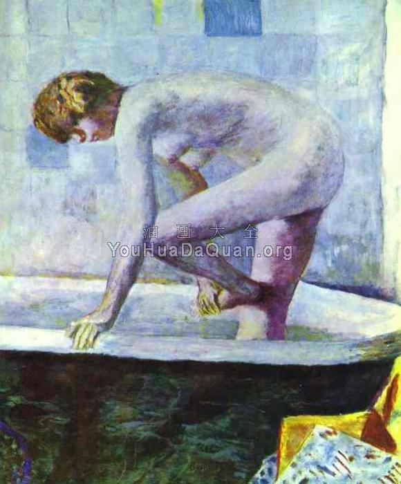 Nude Washing Feet in a Bathtub - 皮耶·勃纳尔